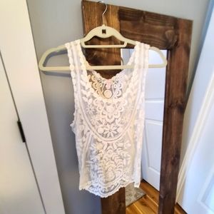 Cream laced blouse